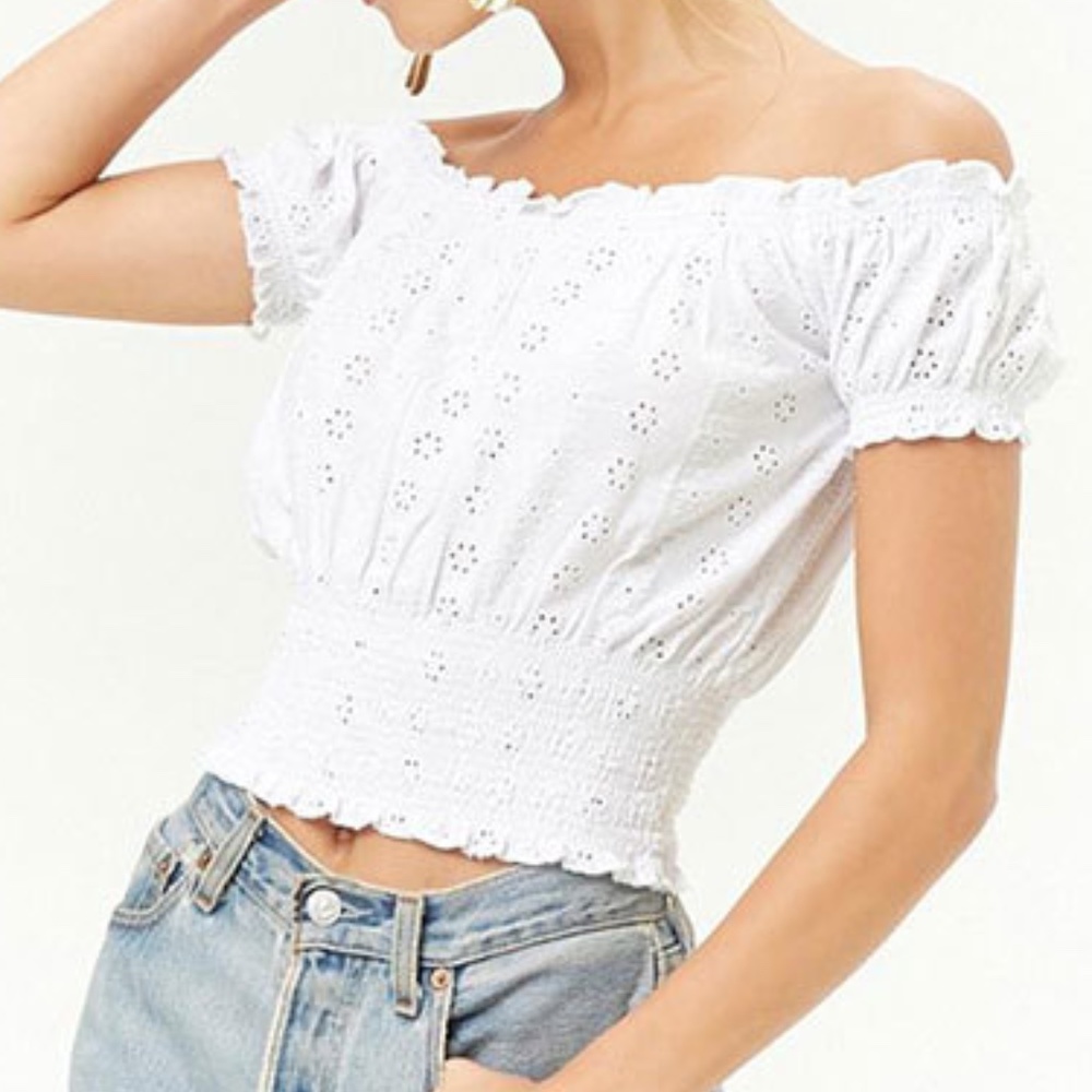 Forever 21 white crop top